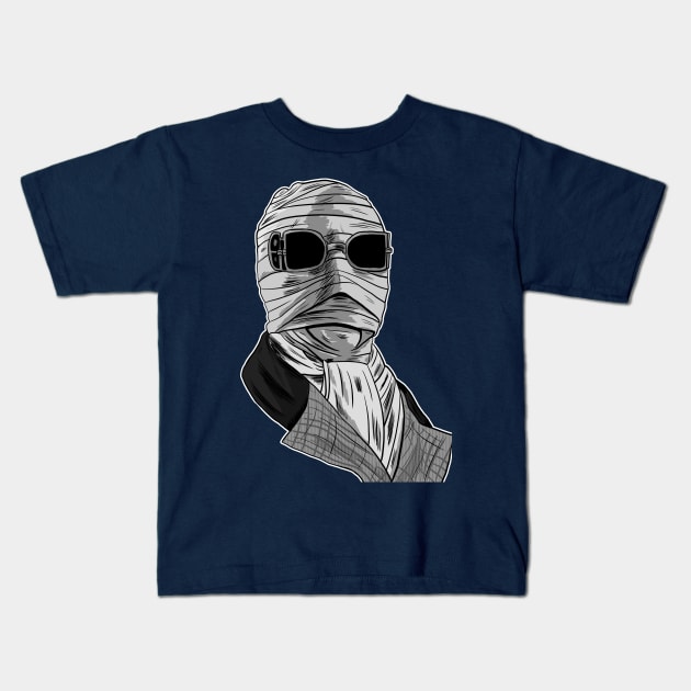 The Invisible Man Kids T-Shirt by Black Snow Comics